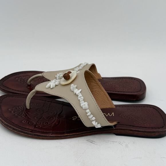 Matisse Women's Leather Beaded Sandals Size 6 - Picture 4 of 8